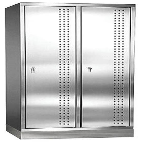 Garderobenschrank aus Edelstahl, 1800x425x500mm, 1-teilig