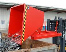 Stapleranbaugerät Kippbehälter Typ AK100, Inhalt 1,00m³, 1420x1560x1070mm,Tragl. 1000kg, Grau
