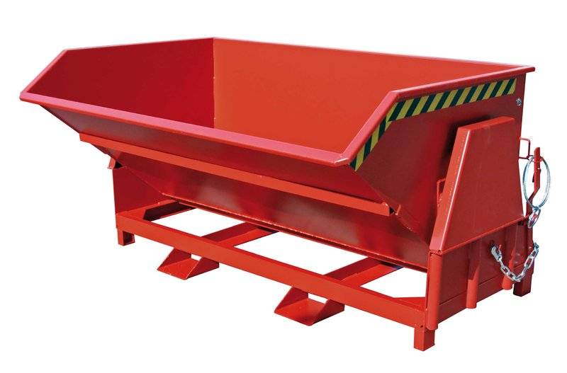 Stapleranbaugerät Kippbehälter Typ BK50, Inhalt 0,50m³, 1430x850x1070mm, Tragl. 1000kg, Farbe Grün