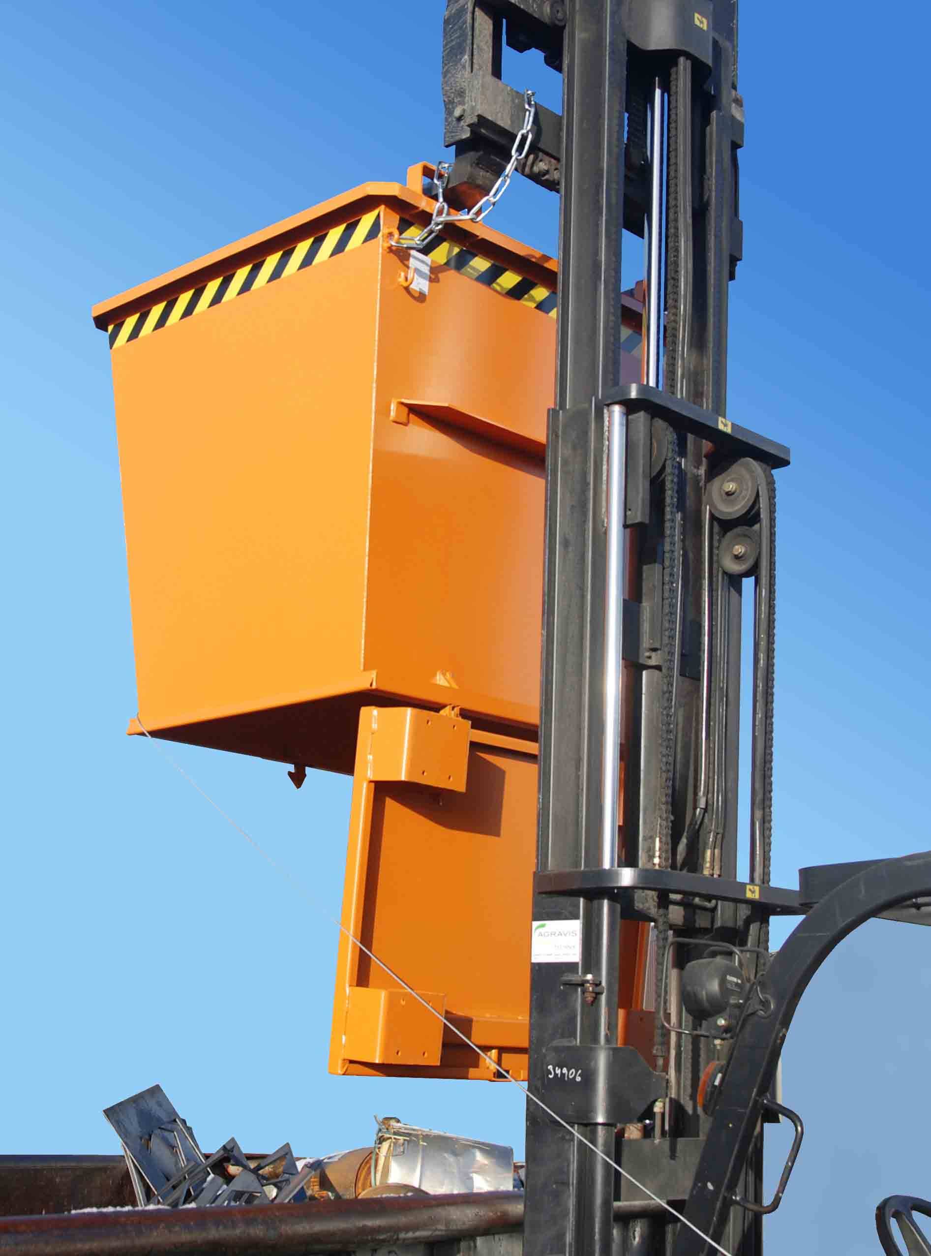 Klappbodenbehälter Schüttgutbehälter Typ BKB 1000, 1,00m³, 1040x1200x1271mm,Tragl. 2000kg, Grün