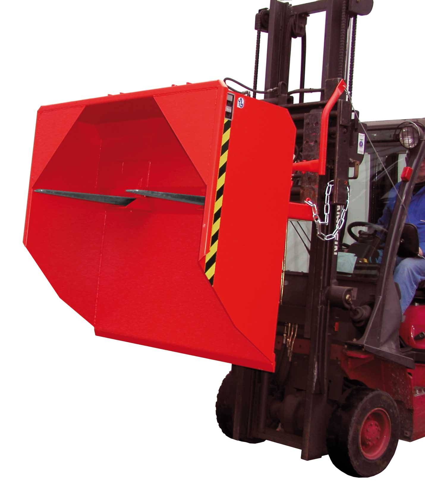 Schaufel Schüttgutschaufel Typ BSM 100, 1,00m³, 1300x1600x650mm,Tragfähigkeit 2000kg, Rot