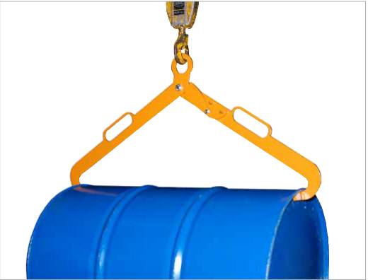 Scherengreifer Typ LG, LG 60, 685x120x365mm, Aufnahme von liegenden Fässern, Tragkraft 150kg,Orange
