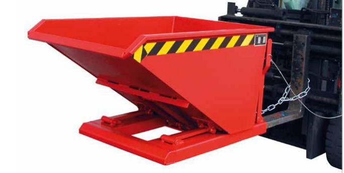 Stapleranbaugerät Kippbehälter Typ NK30, Inhalt 0,30m³, 1210x840x670mm,Tragl. 750kg, Grün