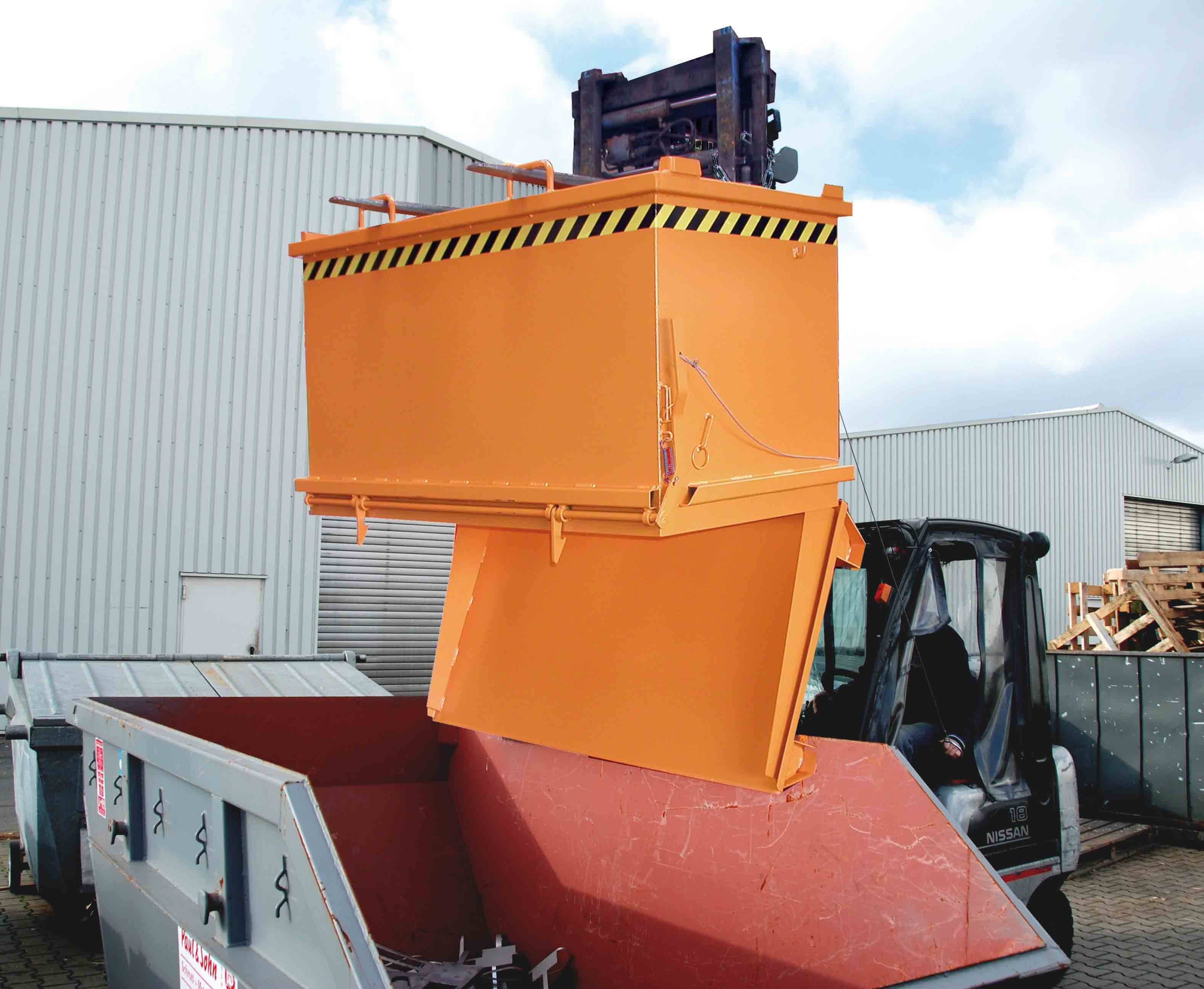 Klappbodenbehälter Schüttgutbehälter Typ SB 1000, 1,00m³, 1035x1304x1160mm,Tragl. 2000kg, Verzinkt