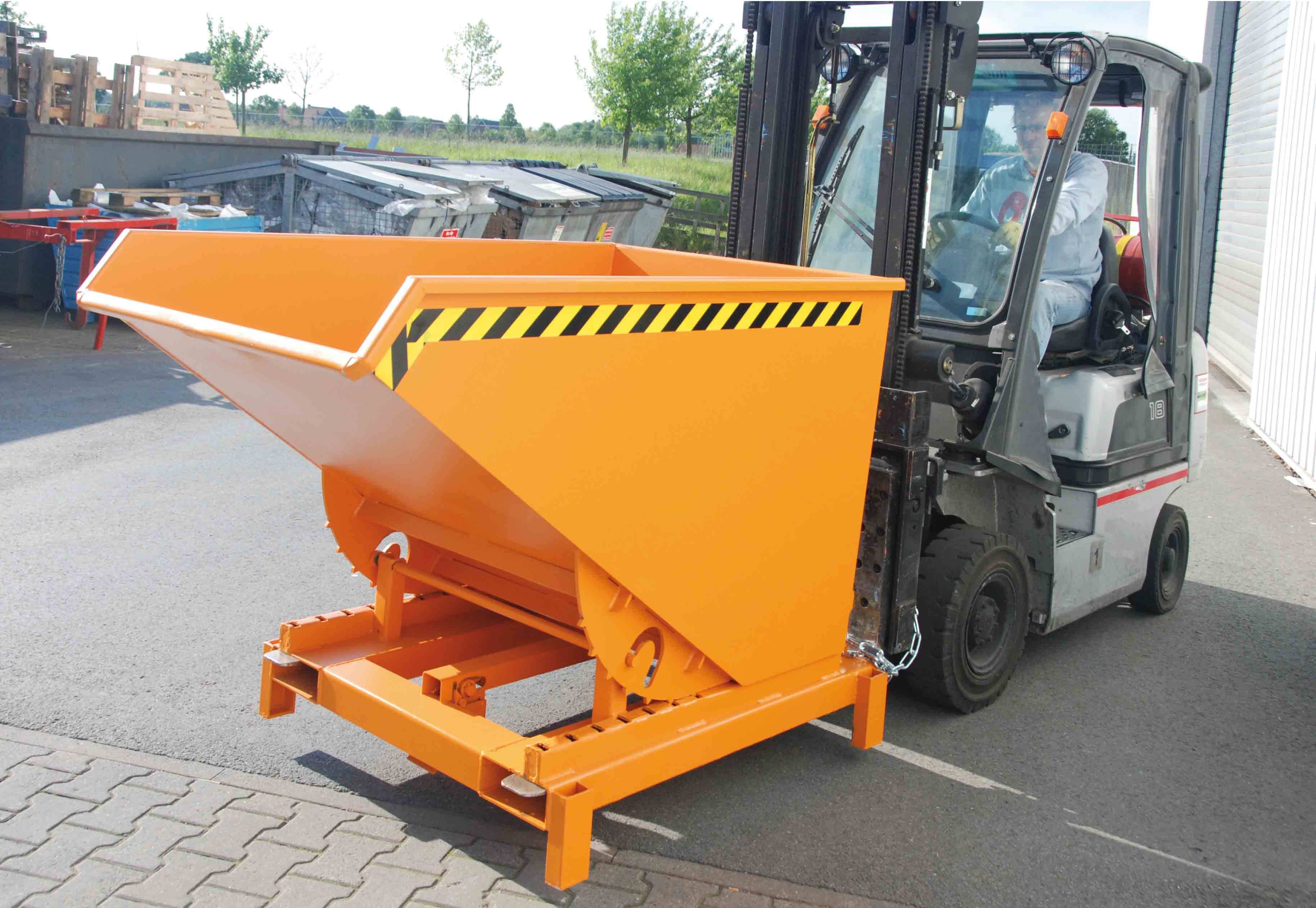 Schwerlast-Kippbehälter Typ SK1700, Inhalt 1,70m³, 1720x1570x1240mm,Tragl. 4000kg, Grün