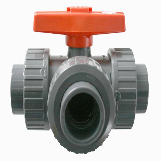 GF 3-Wege-Hahn PVC/EPDM, 25mmØ, für Aricon-Dosierbehälter