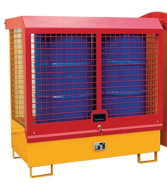 Gefahrstoff-Schrank Gefahrstoff-Depot, Typ GD-C, 1450x815x1370mm, 220 l Auffangvolumen, Blau