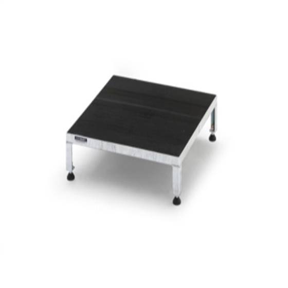 Arbeitsplattform mit Riefengummi, höhenverstellbar 165-230mm, L610xB610mm, feuerverzinkt