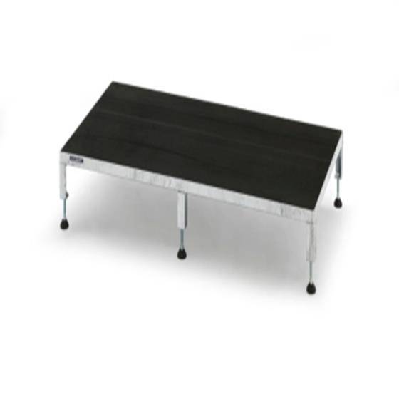 Arbeitsplattform mit Riefengummi, höhenverstellbar 165-230mm, L1210xB610mm, feuerverzinkt