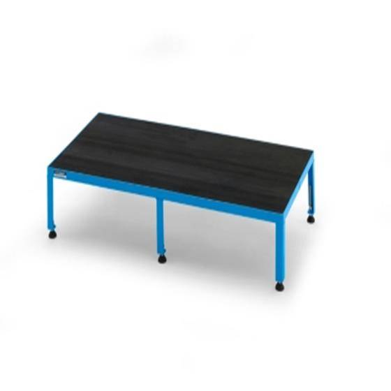 Arbeitsplattform mit Riefengummi, höhenverstellbar 255-320mm, L1210xB610mm, blau