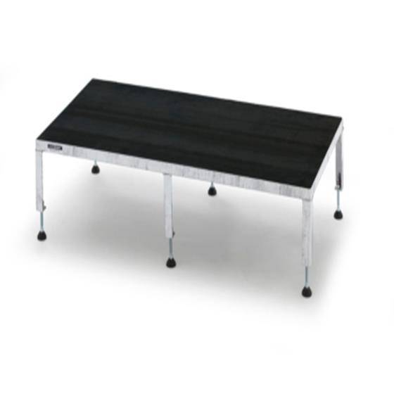 Arbeitsplattform mit Riefengummi, höhenverstellbar 255-320mm, L1210xB610mm, feuerverzinkt
