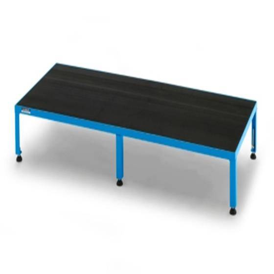 Arbeitsplattform mit Riefengummi, höhenverstellbar 255-320mm, L1510xB610mm, blau