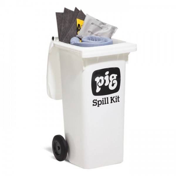 Notfall-Kit Notfall-Set Lekagen-Behälter,PIG Universal, MITTELGROSS, Gummireifen,absorbiert 178l/Kit