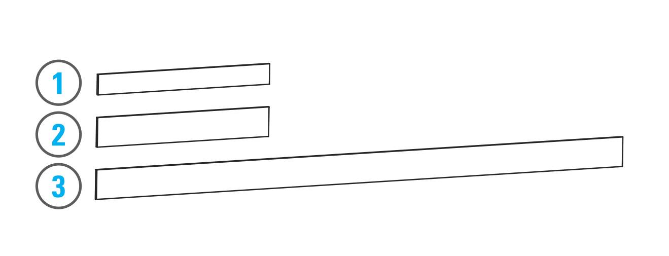 Beschriftungmaterial Nr. 3, 261 x 13mm für Ablagesystem Sortierregal, Set