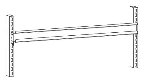 Aufhängeschiene 860mm zum Einhängen von Sichtlagerkästen für ERGO-Pack-/Arbeitstische