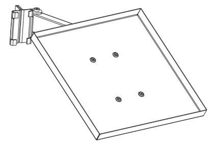 Schwenkarm komplett mit neigbarem Ablageboden 400x400mm für ERGO-Packtische/Arbeitstische