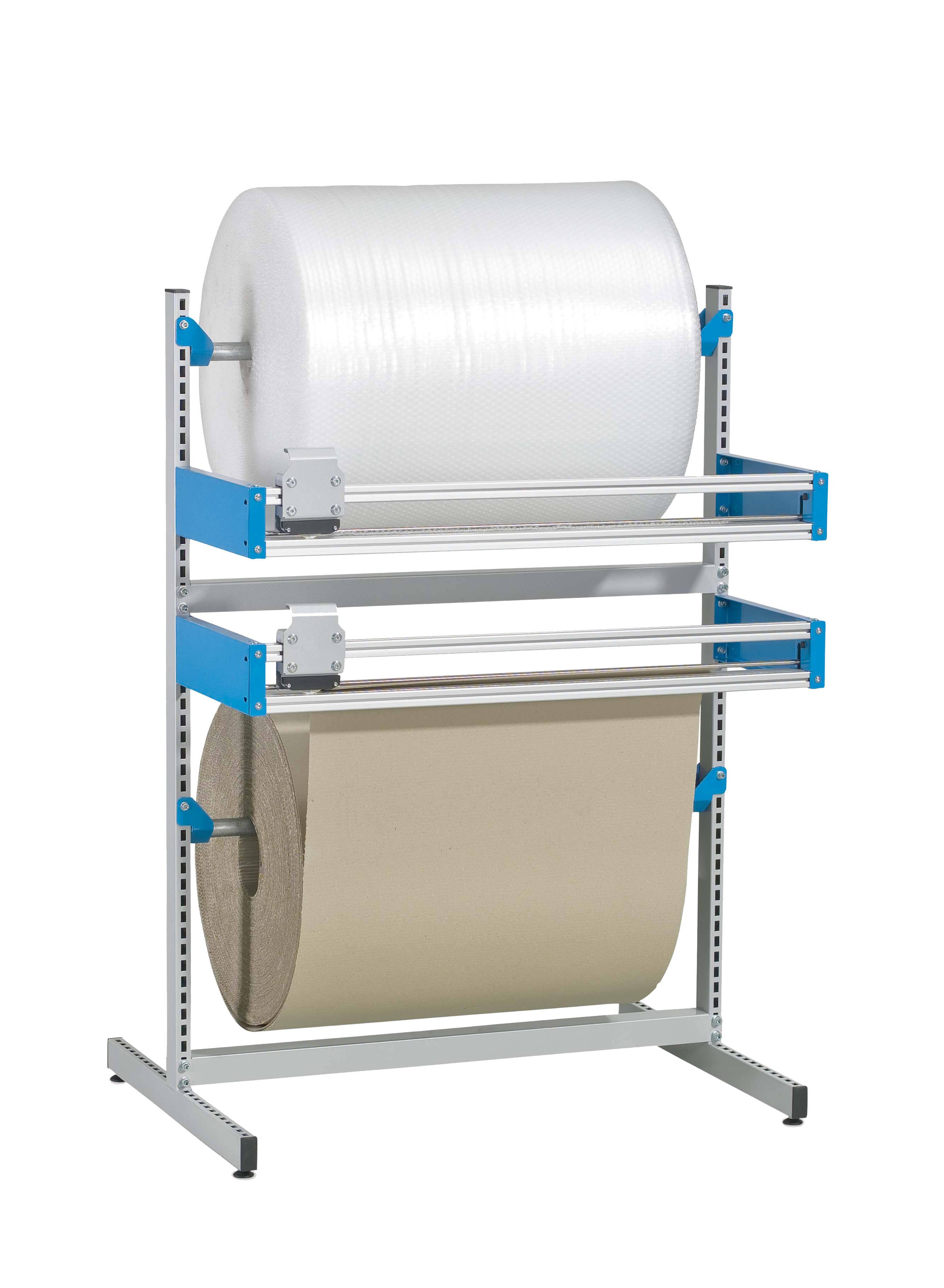 Doppel-Schneidgerät, staionär, 2 Schneidrahmen, max. Rollenbreite 1250mm, Rollendurchmesser max. 750mm, bis 150kg, 1560x800x1540mm