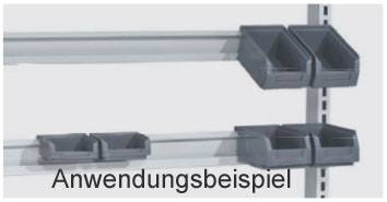 Lagersichtkasten aus Prolypropylen Typ2, 105x170x75mm, Farbe Grau, 10 Stück