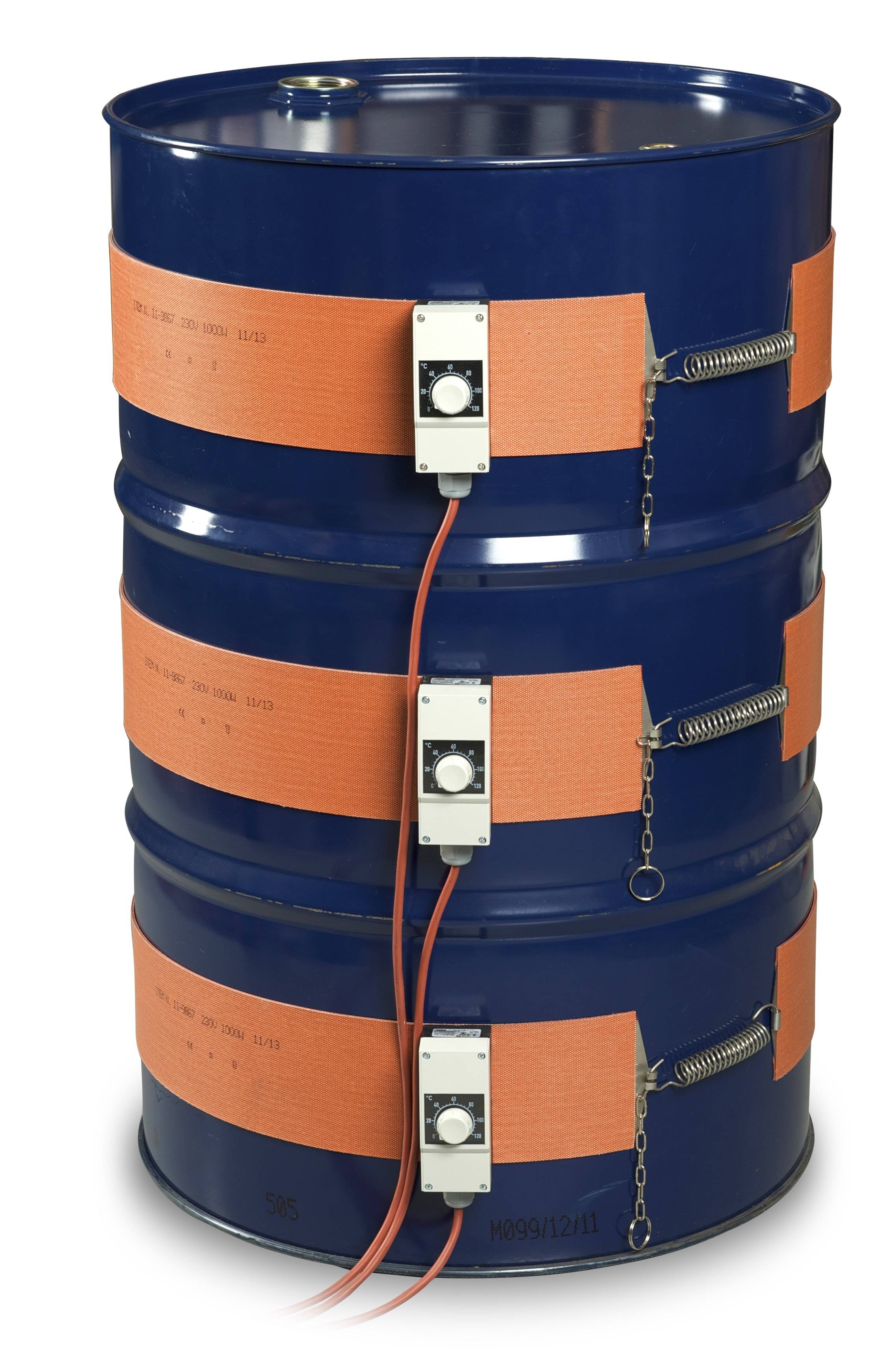 Fass-Heizband für 50L Fässer, Silikon, 120°C, 950x115mm, Analog Thermostat, 230V, 500W