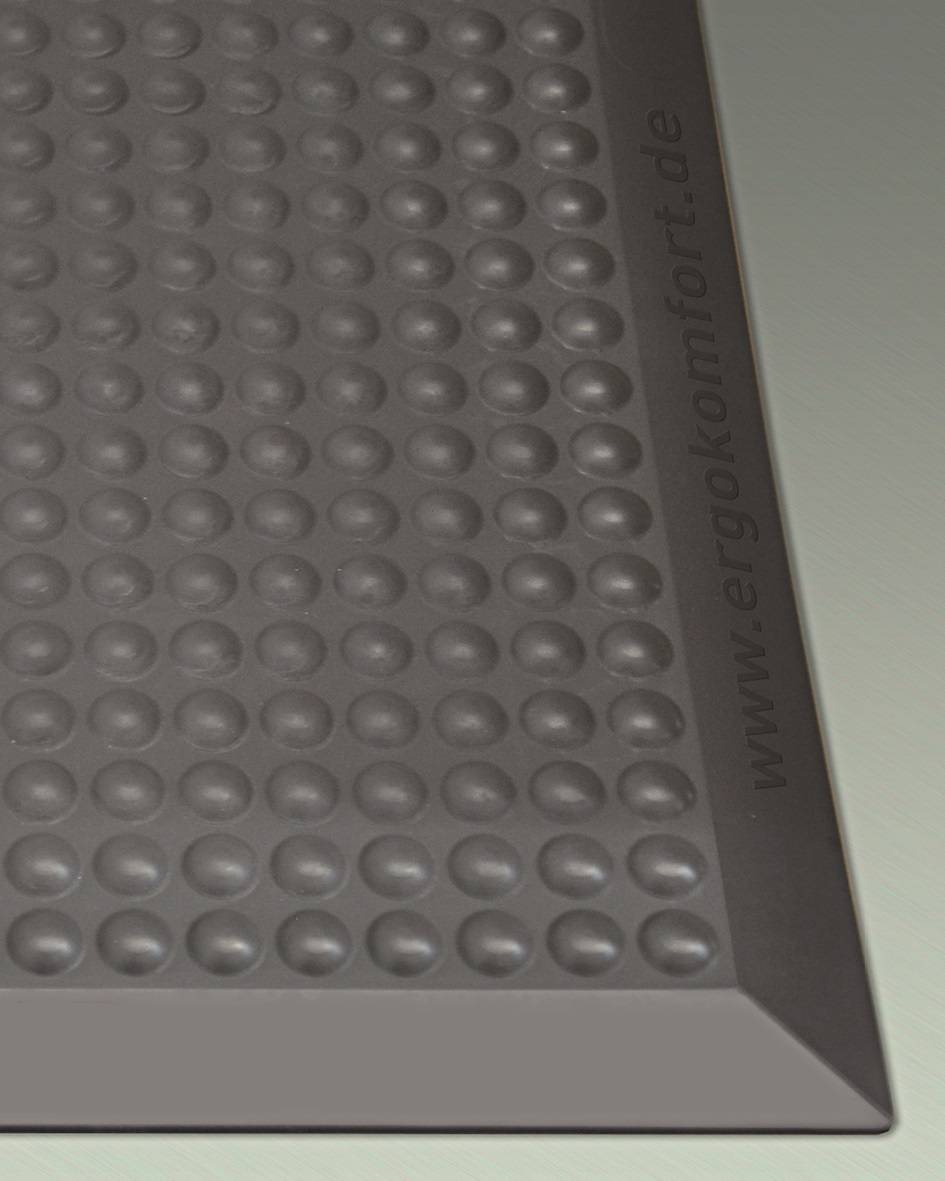 Arbeitsplatzmatte RN-PLUS, 96 x 150cm, PUR-Material, Stärke 14mm, Halbkugel, 7J Garantie, Farbe Grau