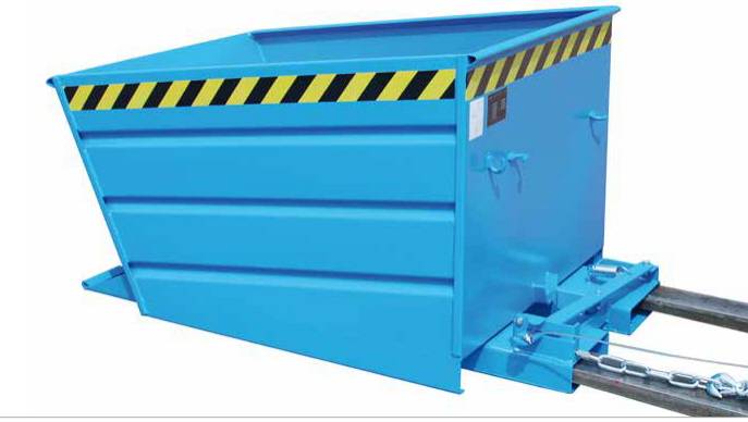 Kippbehälter Typ VD 1000, Inhalt 1,00m³, 1445x1200x890mm,Tragl. 1500kg, Grün