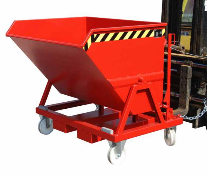 Kippmulde Typ KS 700, 710L, 1345x1200x1270mm, Traglast 1000kg, Grün