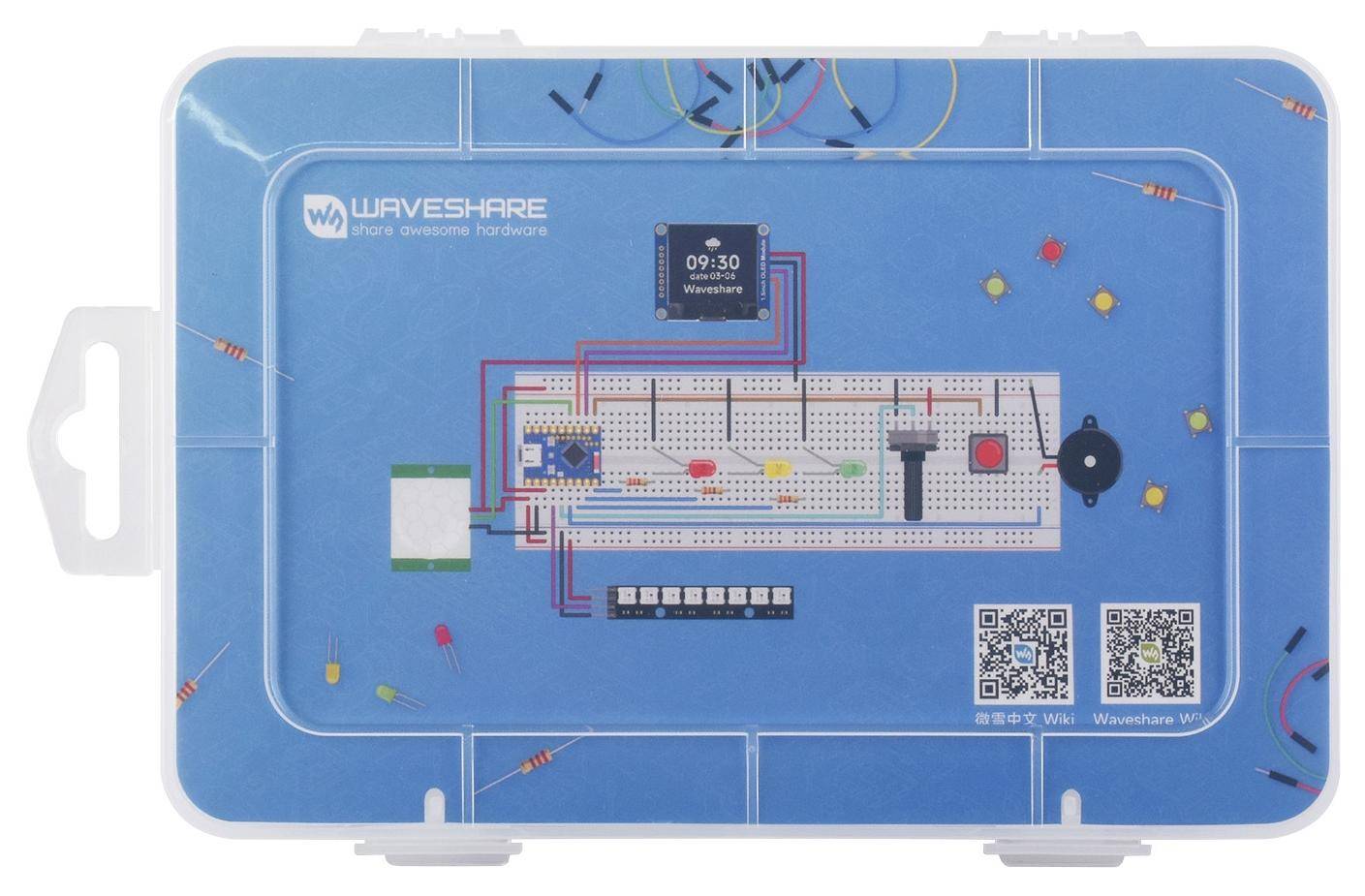 Waveshare ESP32-C6 Zero-Basic-Kit, OLED 1,5 Zoll, PIR Sensor, RGB LED Modul, Wi-Fi 6, Bluetooth 5