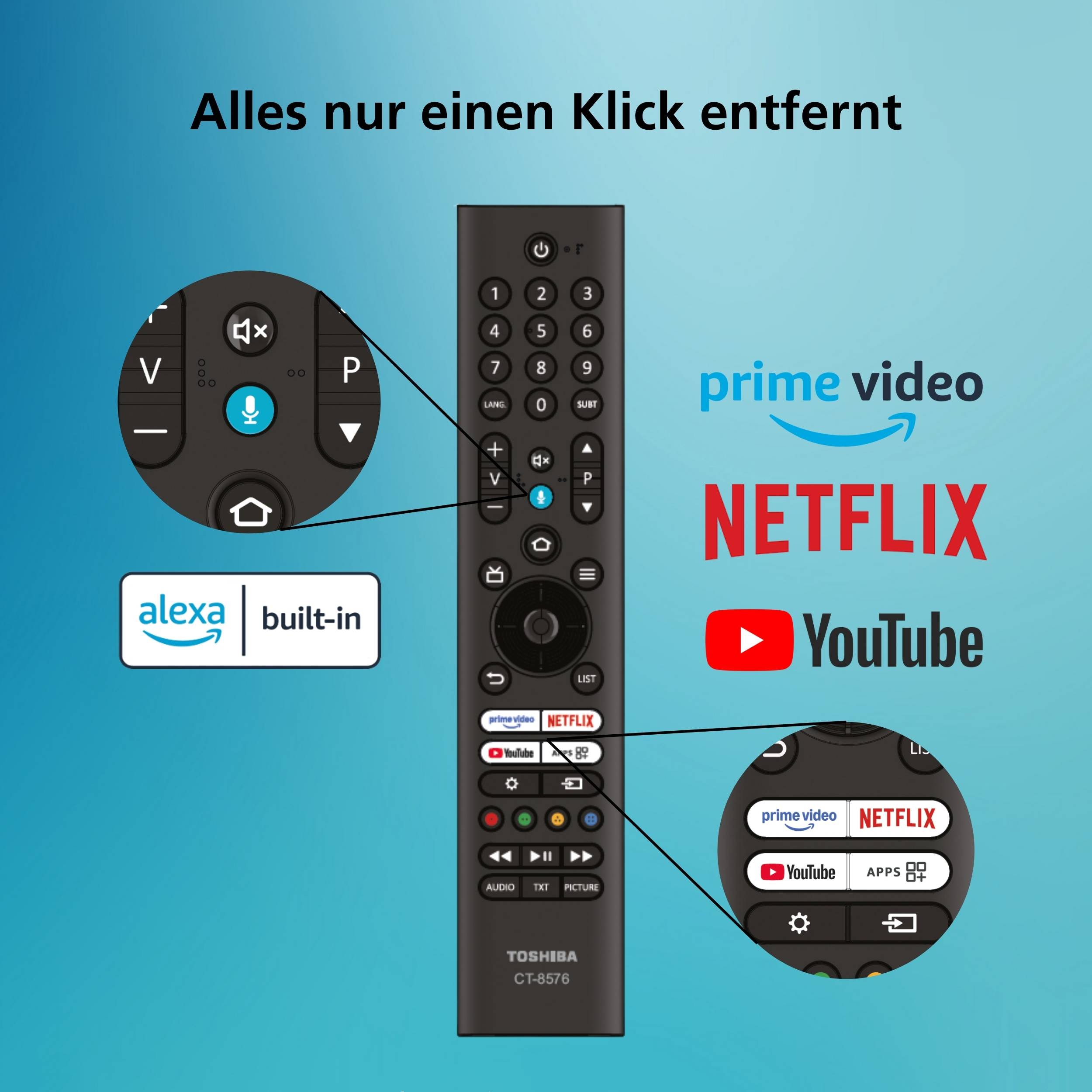 Toshiba 40LF2663DAZ Fire TV 40 Zoll Fernseher Full HD Smart TV HDR Triple-Tuner Alexa Built-In