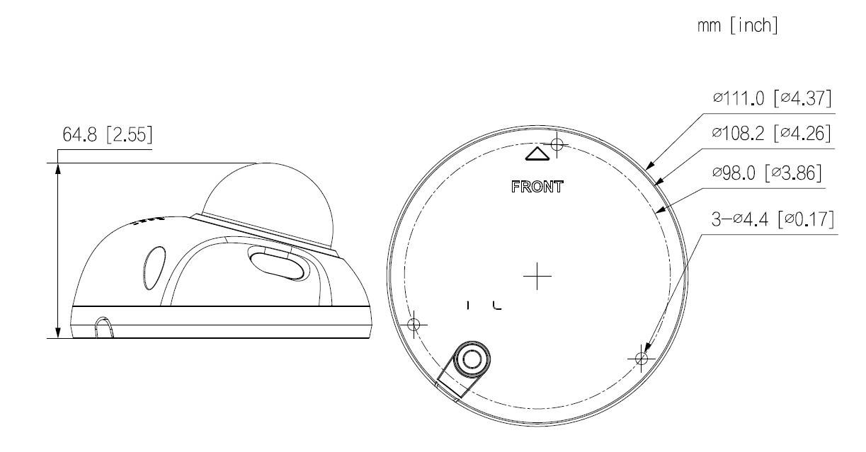 Dahua - IPC-HDBW3649FP-AS-IL-0280B-Black - IP - Dome