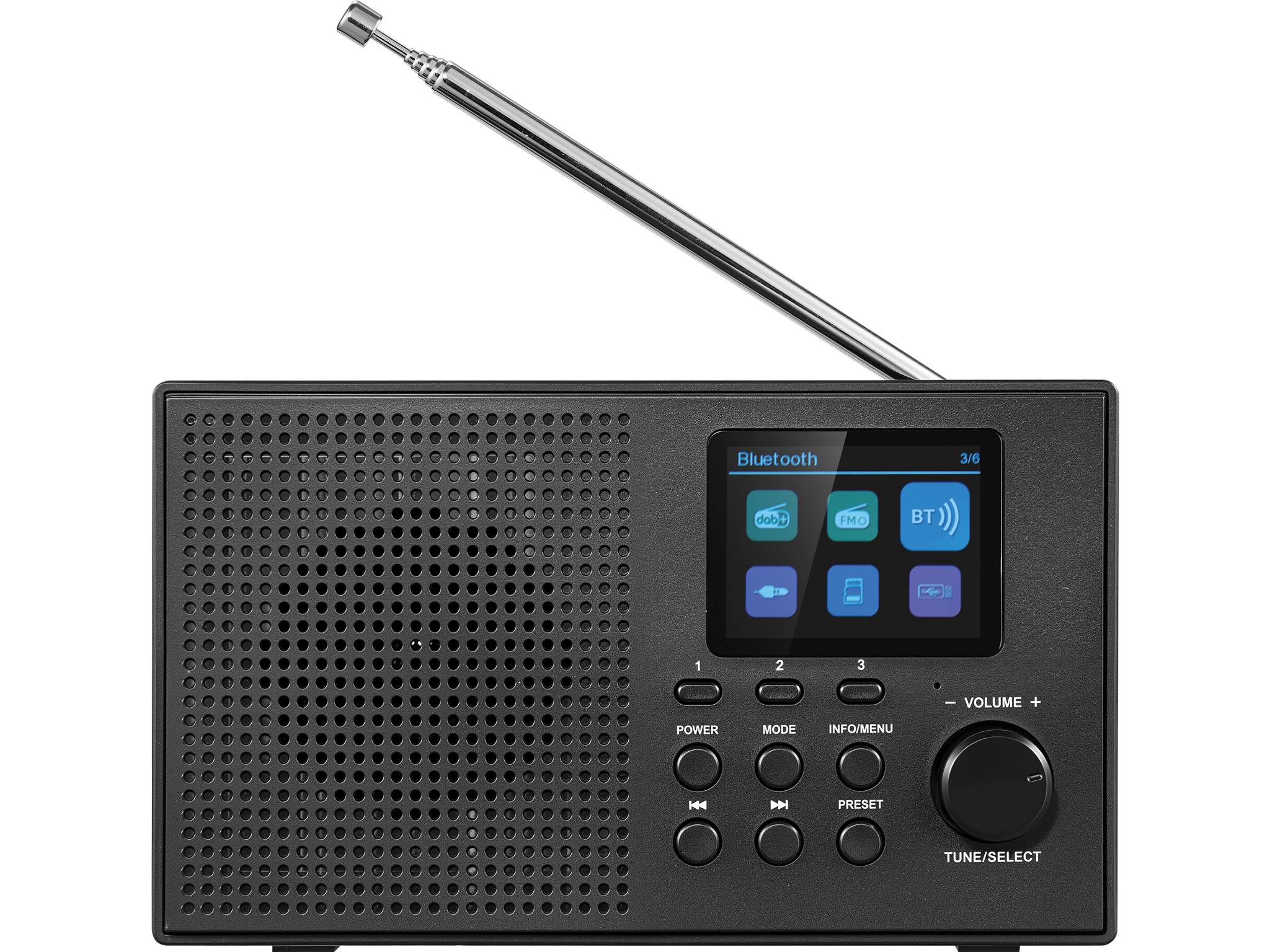 Sandberg 421-39, Tragbar, Analog & Digital, DAB+, FM, 87,5 - 108 MHz, 174 - 240 MHz, 3 W