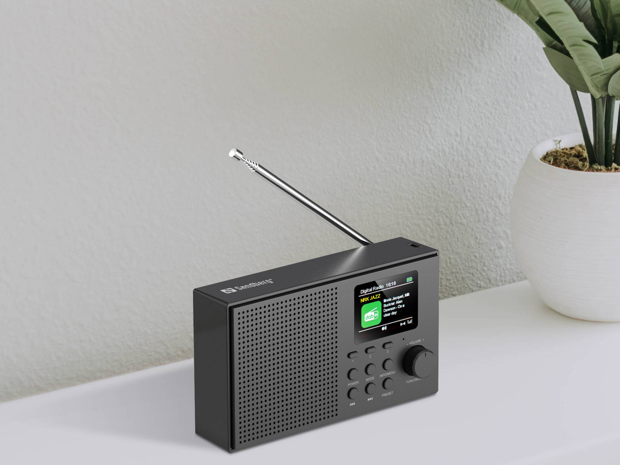 Sandberg 421-39, Tragbar, Analog & Digital, DAB+, FM, 87,5 - 108 MHz, 174 - 240 MHz, 3 W