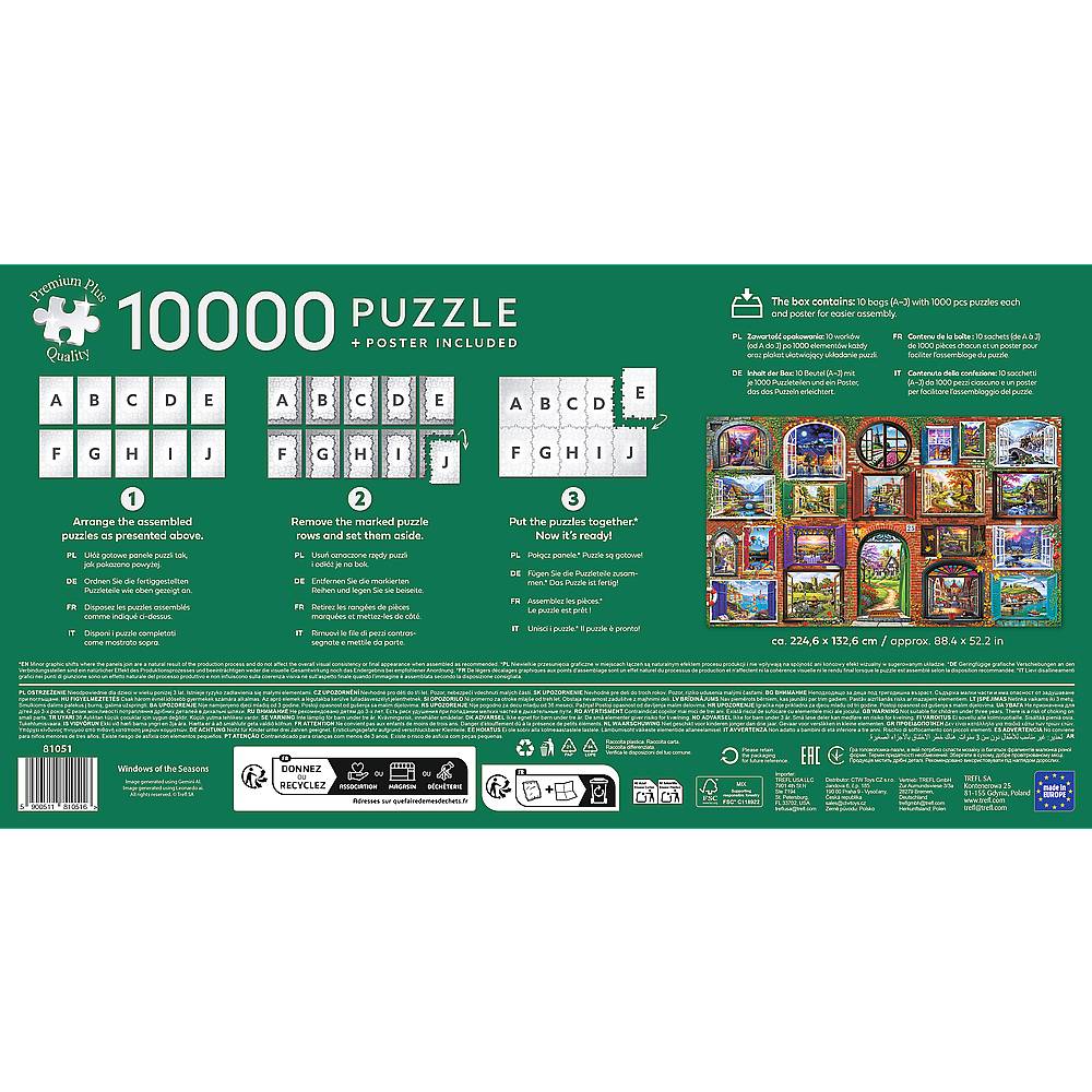 Trefl, Fenster der Jahreszeiten, 10000 Teile Puzzles