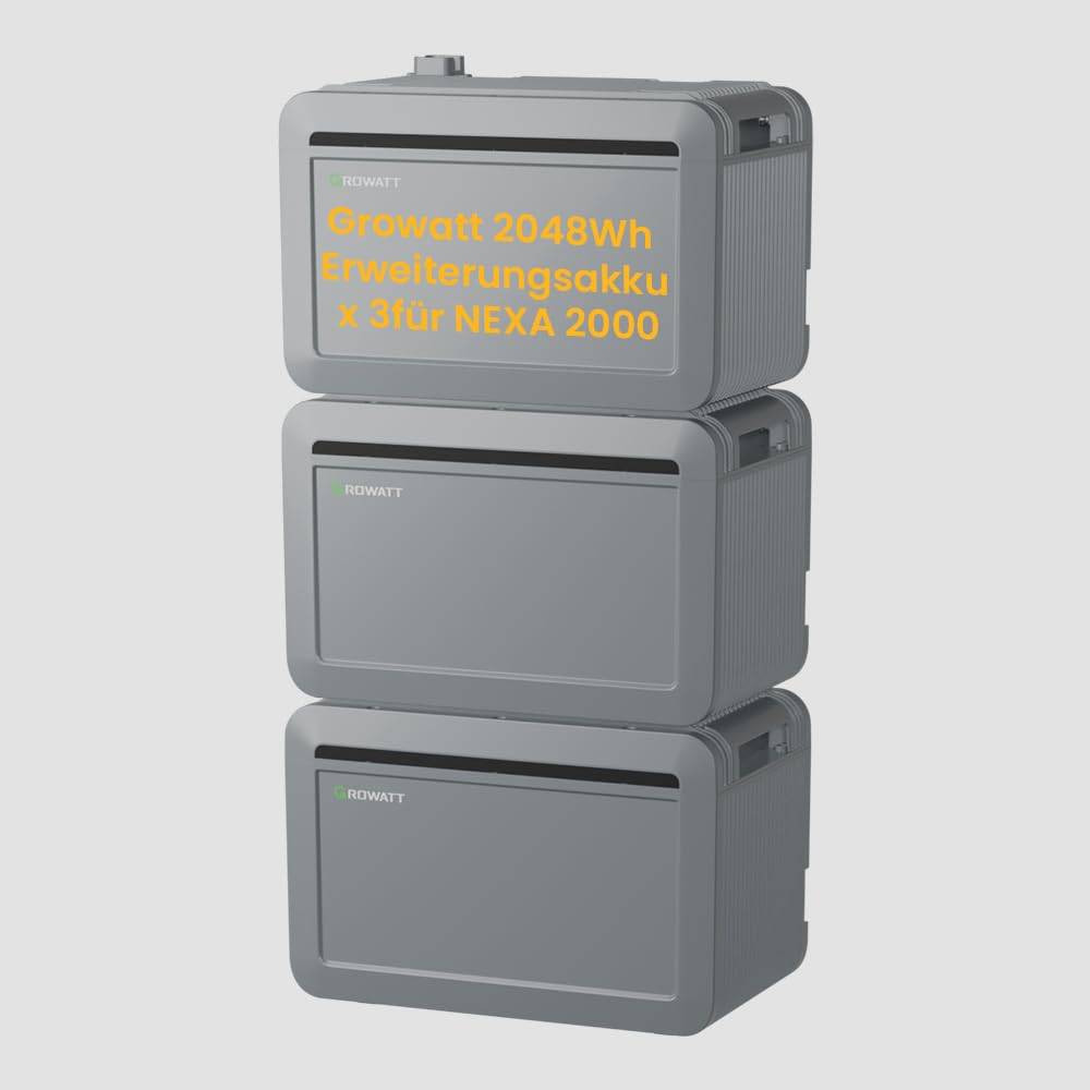 Growatt NEXA 2000 3× Erweiterungsbatterie Set 6kWh Balkonkraftwerk Speicher Erweiterung