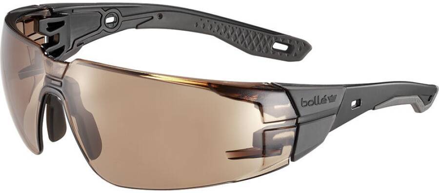 Schutzbrille RUSH+ 2.0 RUSPMN50E Größe M / L Rahmen schwarz / grau Scheibe braun / Bronze Scheibenkennzeichnung GL2 CT 1