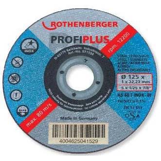 Rothenberger Trennscheibe 125x1,00mm, Nr.71534 für Edelstahl und Bleche, Packung mit 5 Stk.