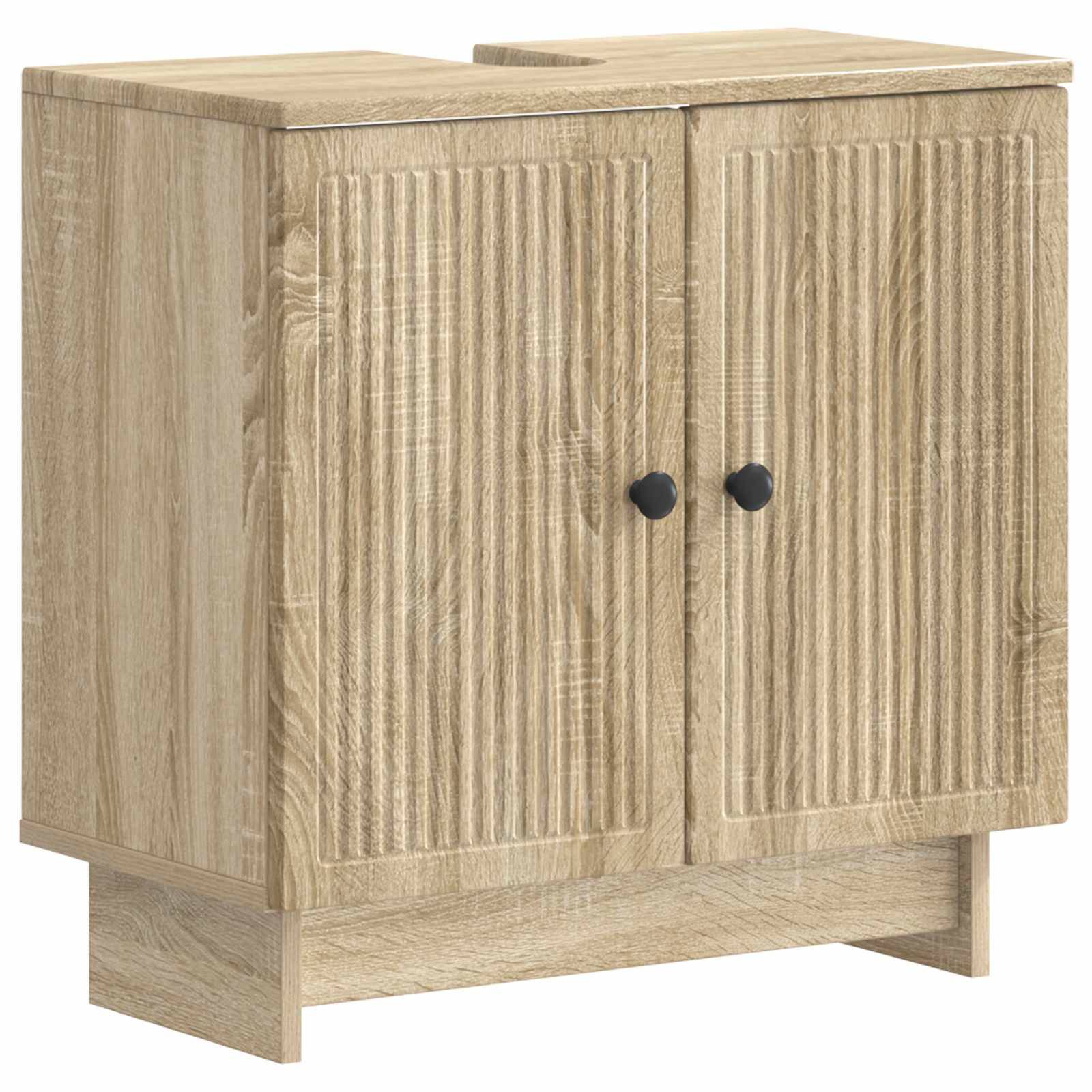 vidaXL 2-teiliges Badezimmer Schrank Set EDE Sonoma-Eiche