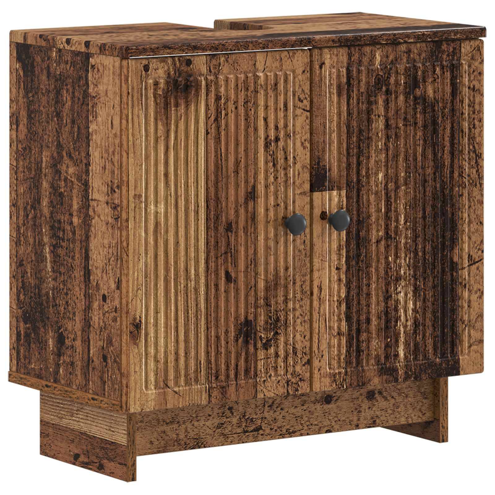 vidaXL 3-teiliges Badezimmer-Schranksystem EDE Altholz Holzwerkstoff