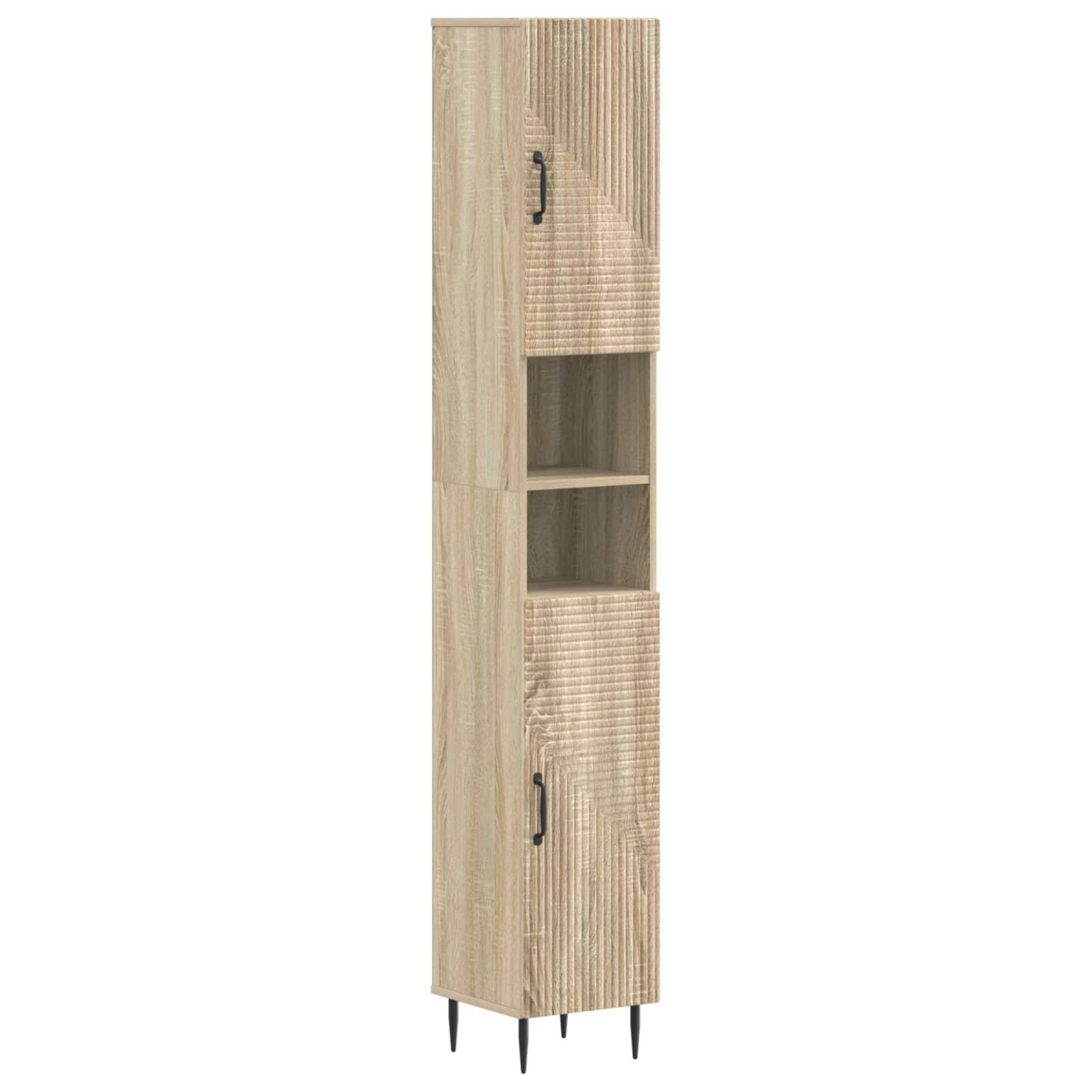 vidaXL 3-teiliges Badezimmer-Schranksystem HAARLEM Sonoma-Eiche