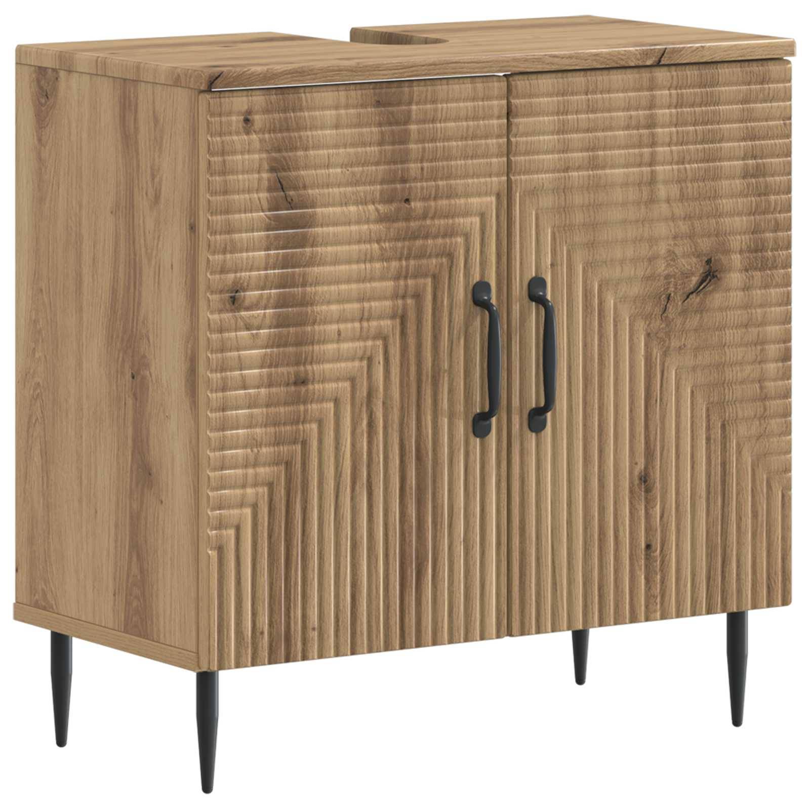 vidaXL 3-teiliges Badezimmer-Schranksystem HAARLEM Artisan-Eiche