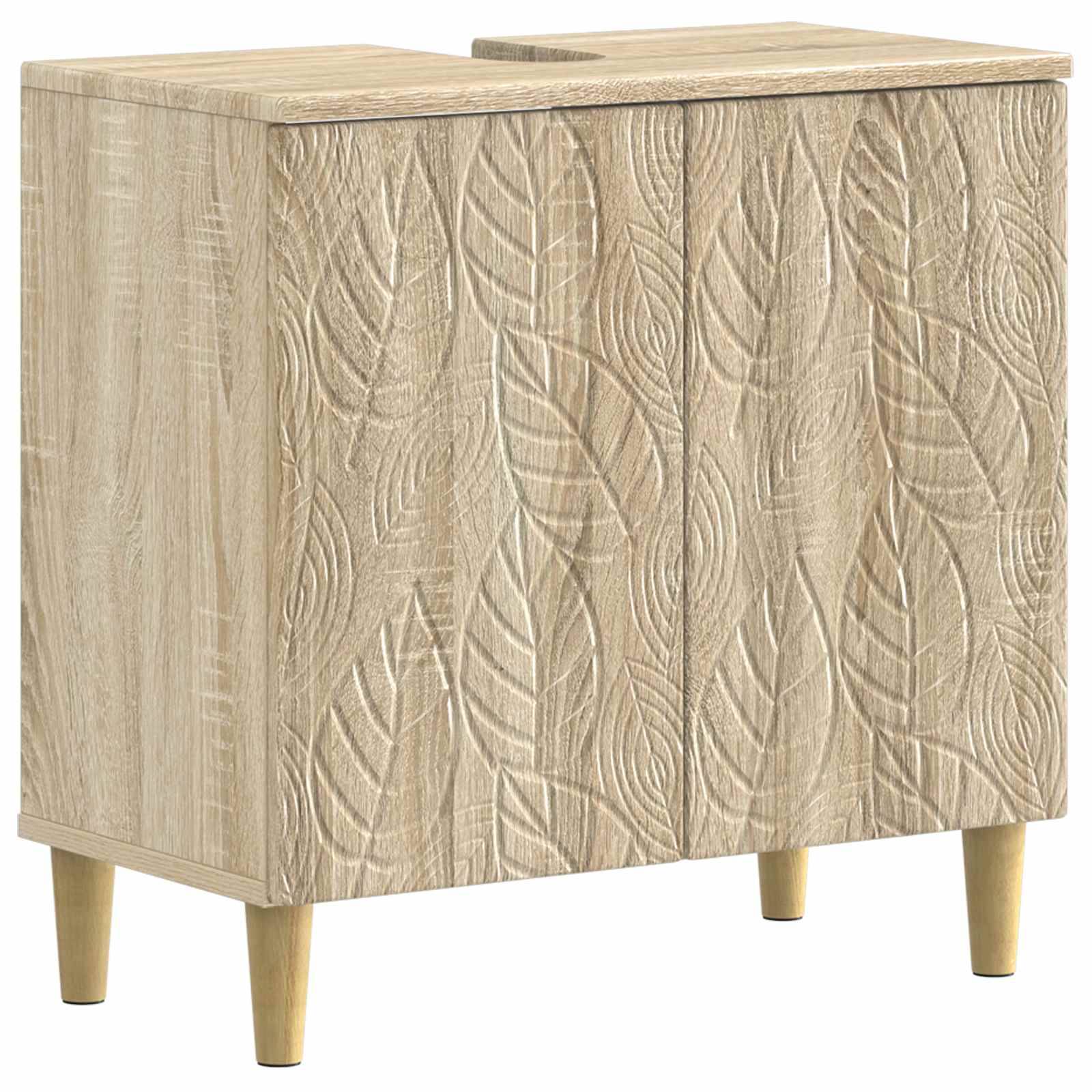 vidaXL 2-teiliges Badezimmer Schrank Set DELFT Sonoma-Eiche