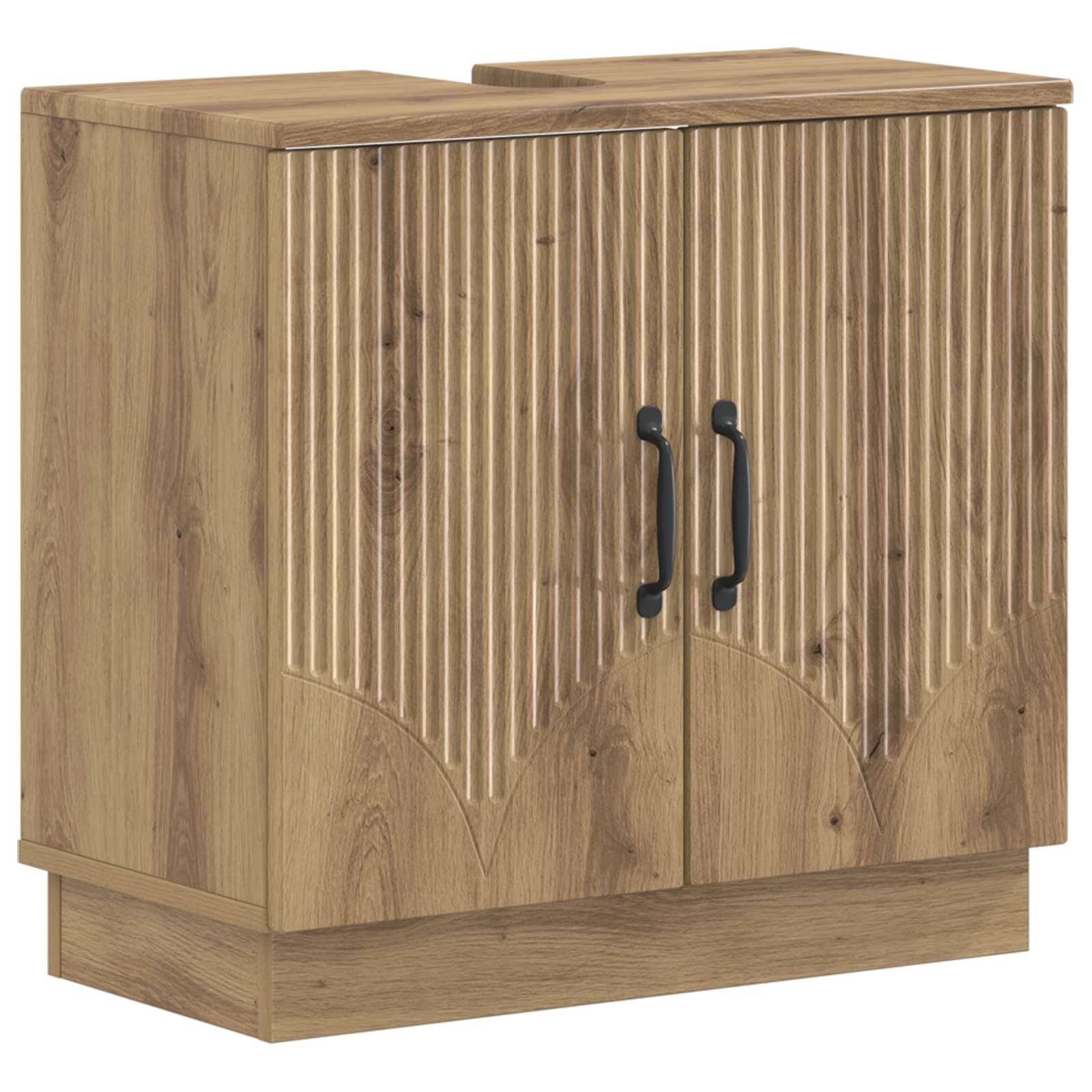 vidaXL Waschbeckenschrank HOORN Artisan-Eiche 59,5 x 31,5 x 56 cm