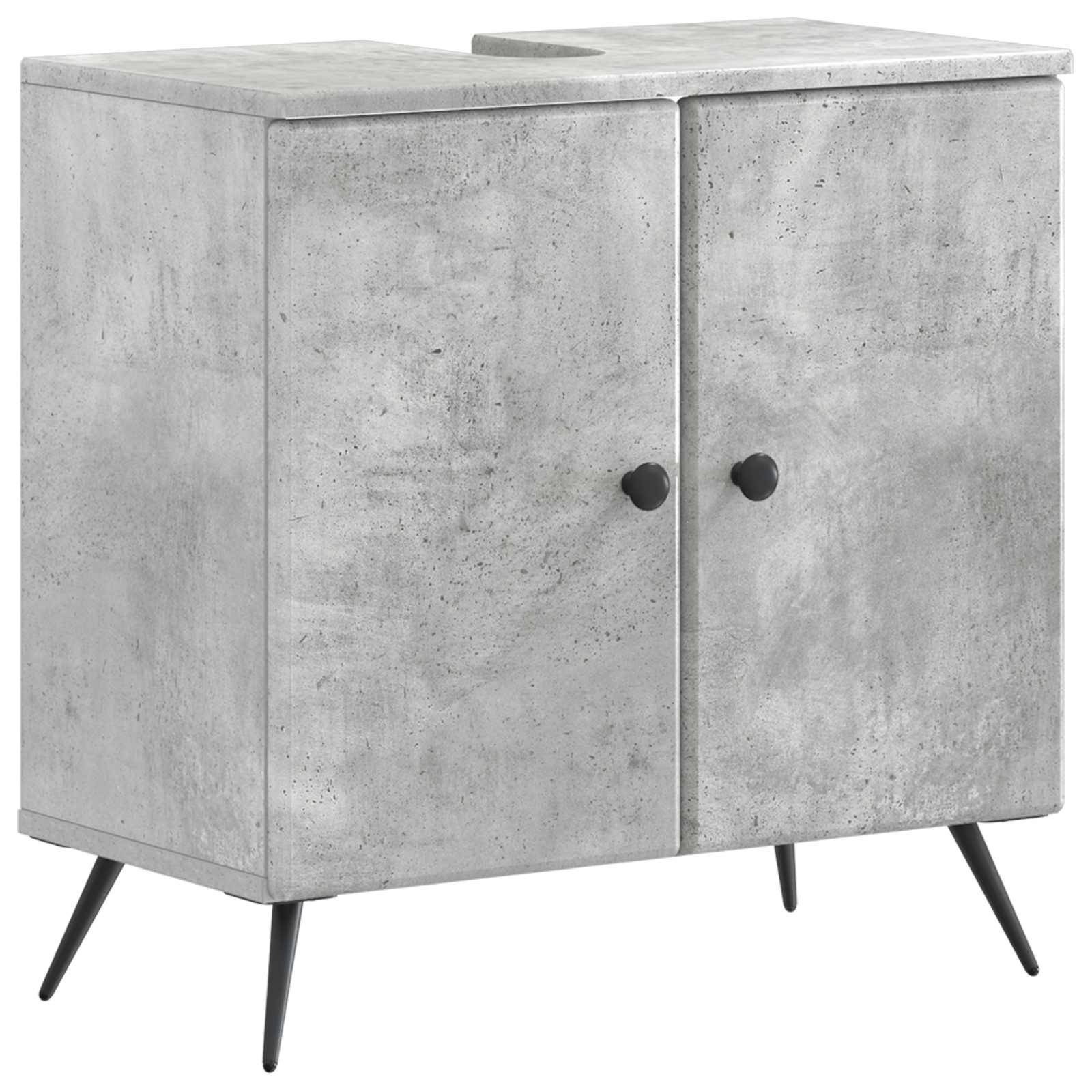 vidaXL Waschbeckenschrank BREDA Betongrau 59,5 x 31,5 x 59 cm