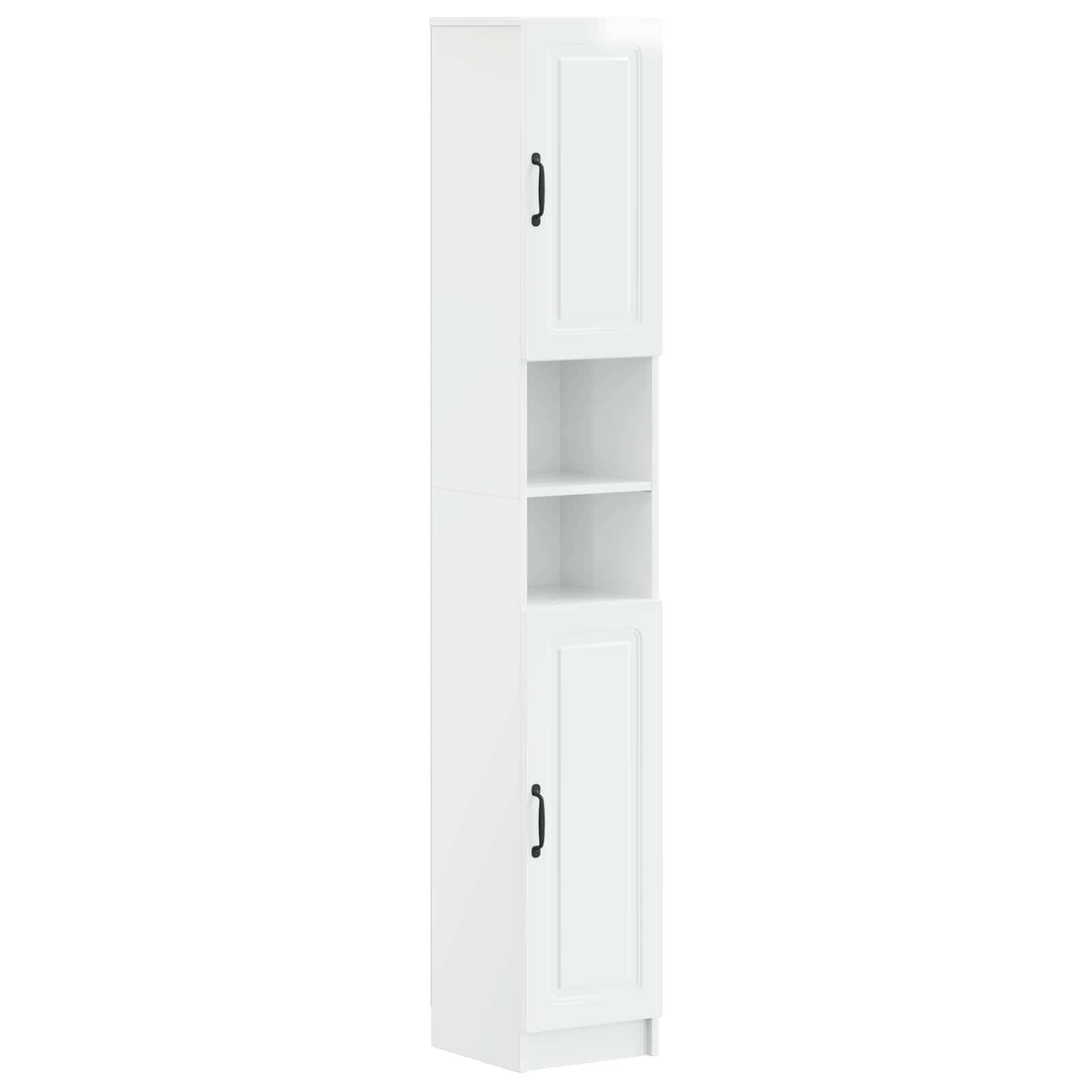 vidaXL 2-teiliges Badezimmer Schrank Set UTRECHT Hochglanz Weiß