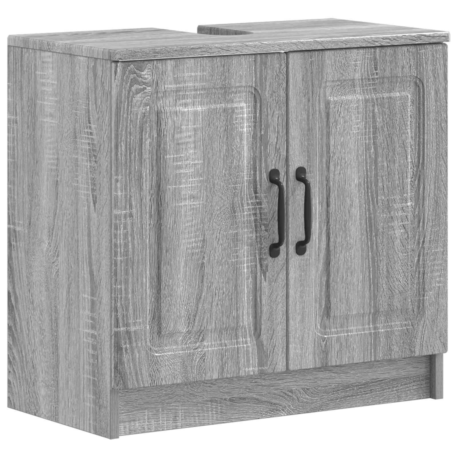 vidaXL 2-teiliges Badezimmer Schrank Set UTRECHT Sonoma-Grau