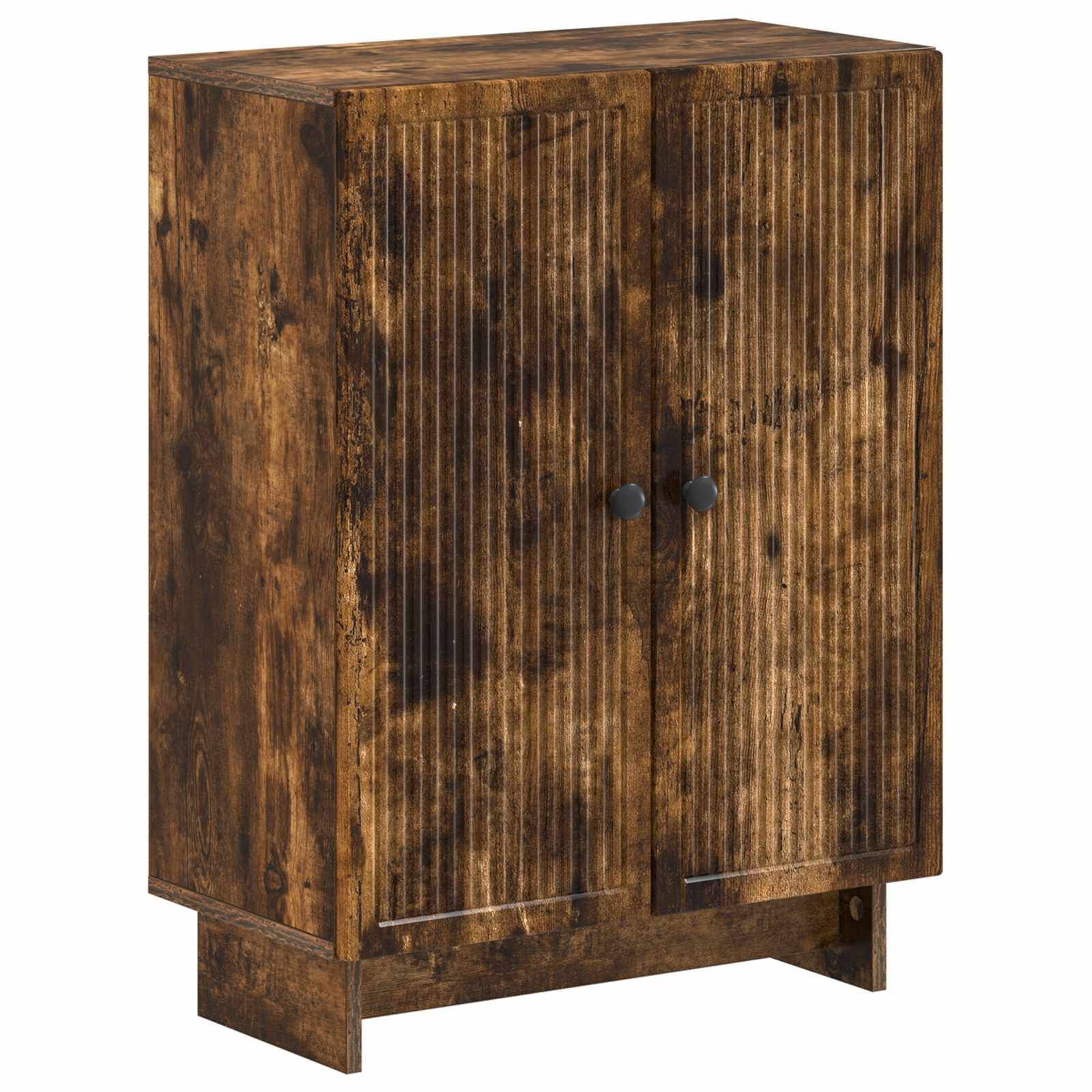 vidaXL 2-teiliges Badezimmer Schrank Set EDE Raucheiche Holzwerkstoff