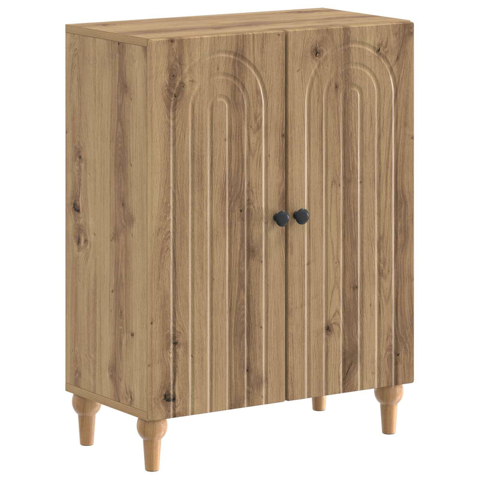 vidaXL 2-teiliges Badezimmer Schrank Set ALKMAAR Artisan-Eiche