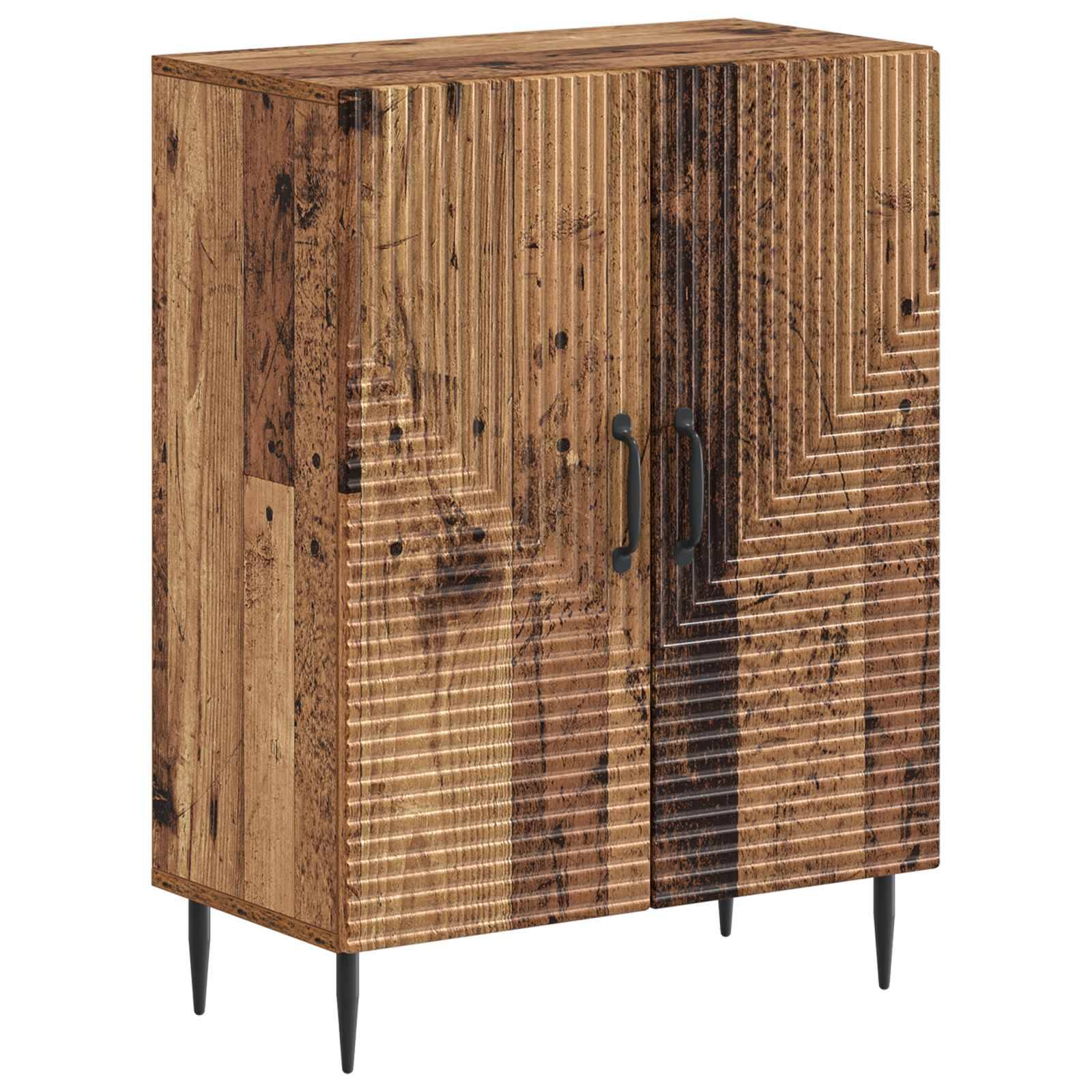 vidaXL 2-teiliges Badezimmer Schrank Set HAARLEM Altholz Holzwerkstoff