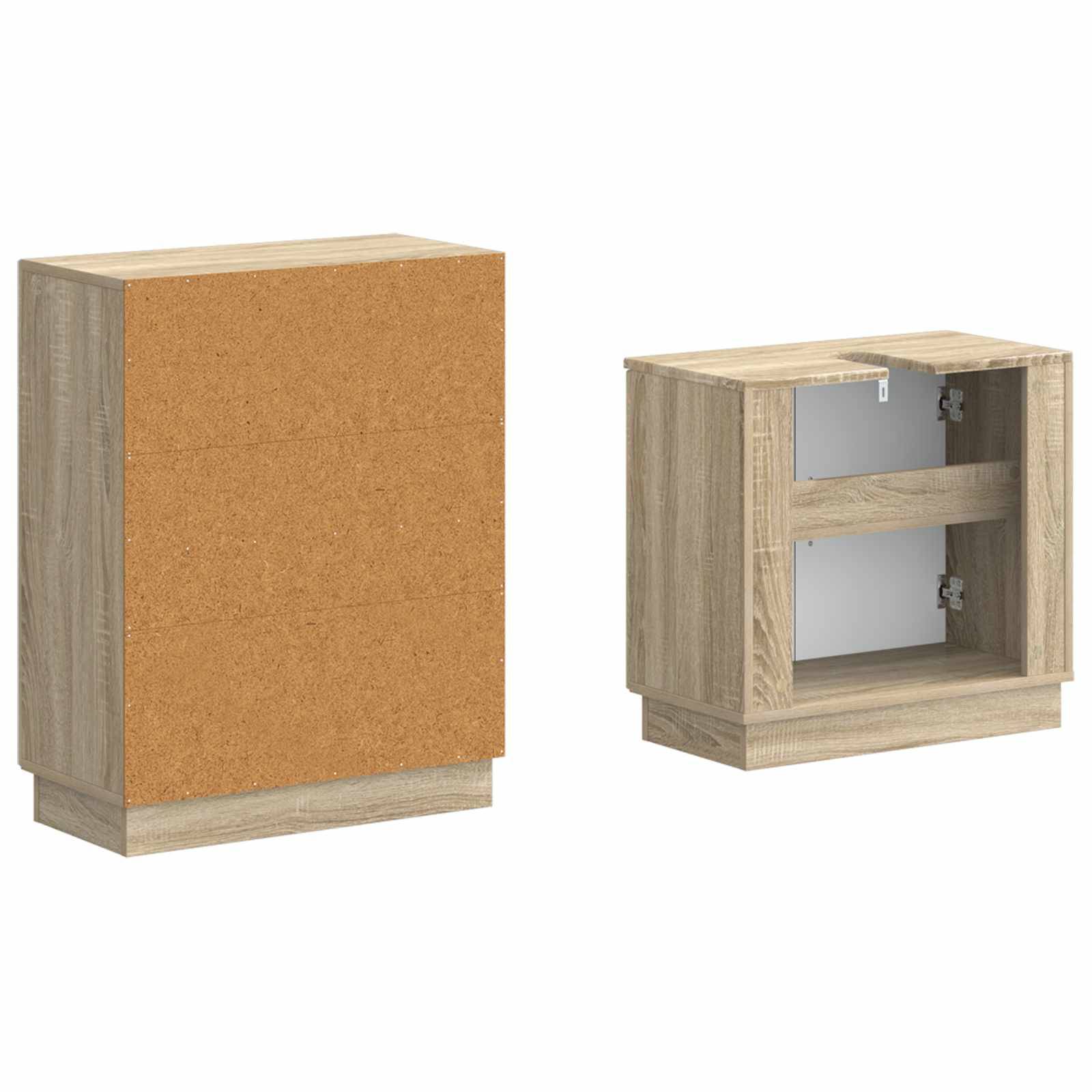 vidaXL 2-teiliges Badezimmer Schrank Set HOORN Sonoma-Eiche