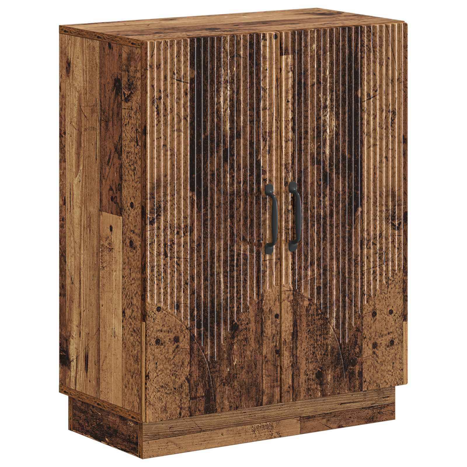 vidaXL 2-teiliges Badezimmer Schrank Set HOORN Altholz Holzwerkstoff