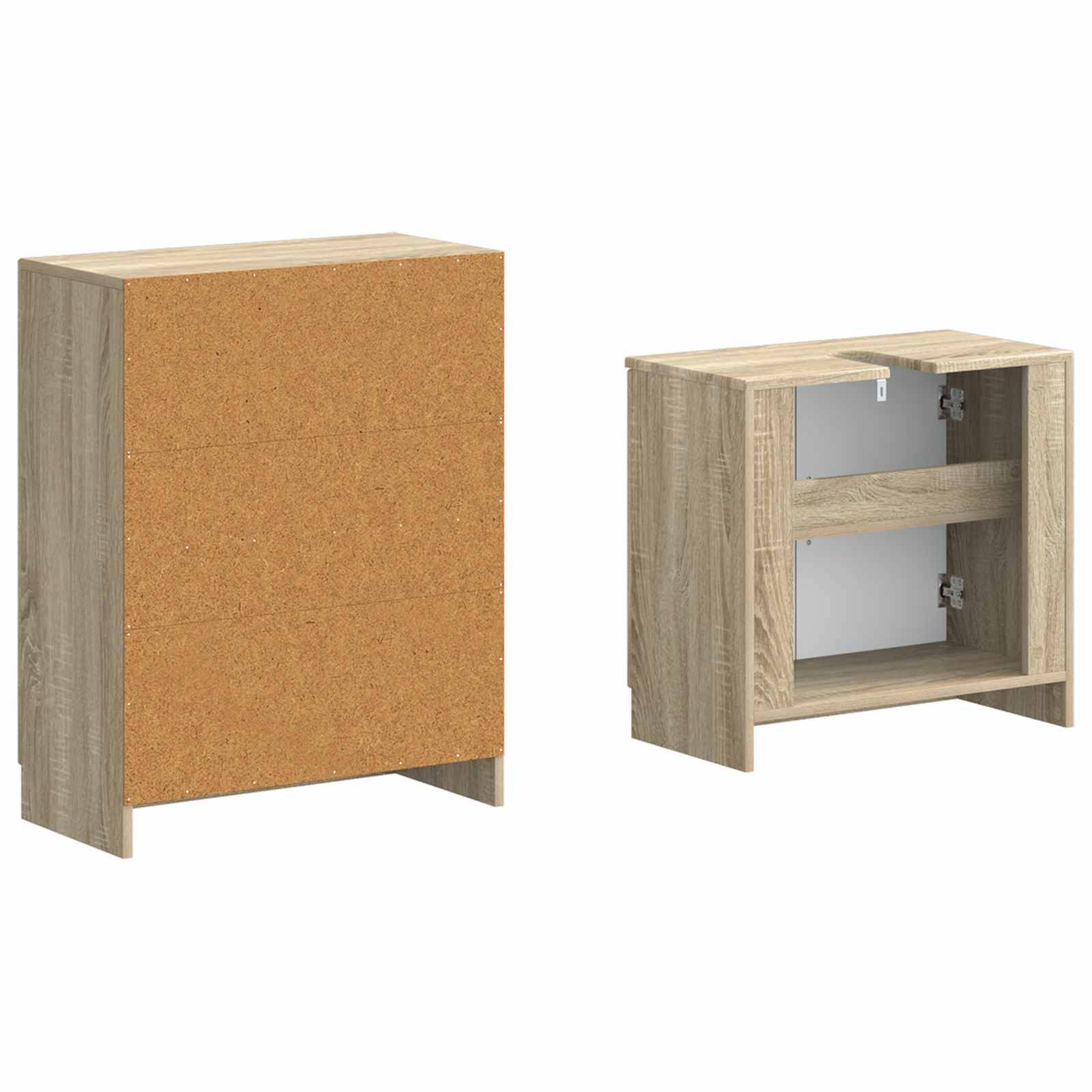vidaXL 2-teiliges Badezimmer Schrank Set UTRECHT Sonoma-Eiche